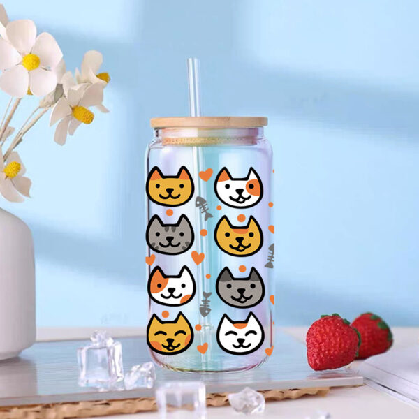 Wholesale Uv Transfer Sticker Glass C Crystal Label Crystal Sticker Exclusive for 16oz Glass C Special Sticker 23Cmx11Cm