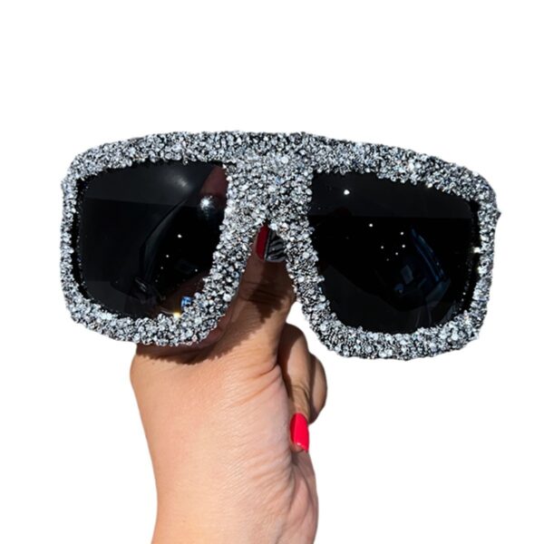 Wholesale Large frame rhinestone party women's sunglasses