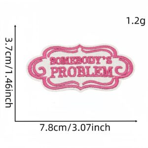 Pink kindness english cloth stickers 10#