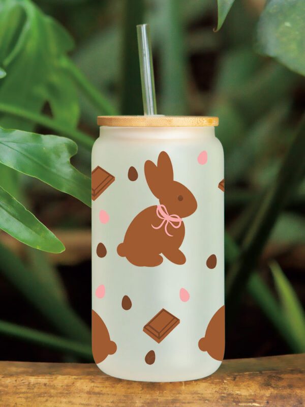 Wholesale UV transfer sticker glass crystal label Crystal sticker 16oz glass cup 23cmX11cm