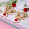 Wholesale Christmas Elk Acrylic Earrings