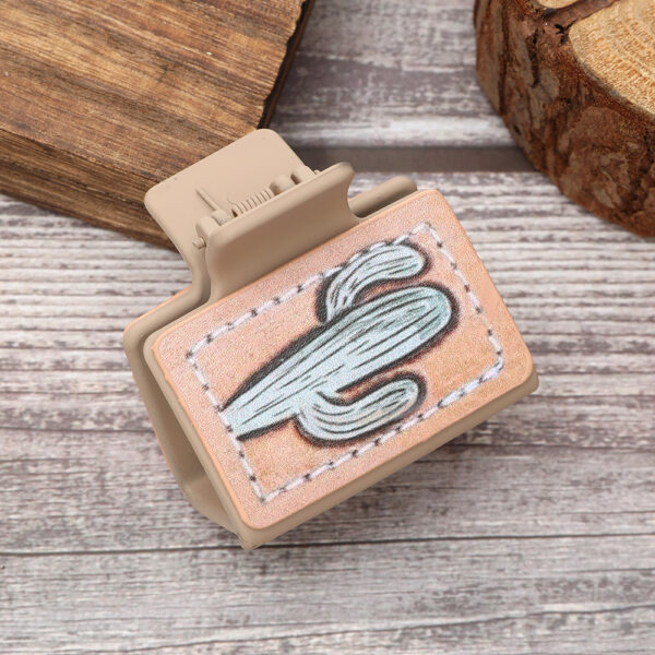 O1CN01ZytogE1cwcX4iJWGs_2217726053665-0-cib Wholesale Cactus Butterfly Flower Leather Hairpin Shark Clip Clamp AliExpress