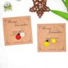 Wholesale Blessing Card Ladybug Daisy Keychain Pendant