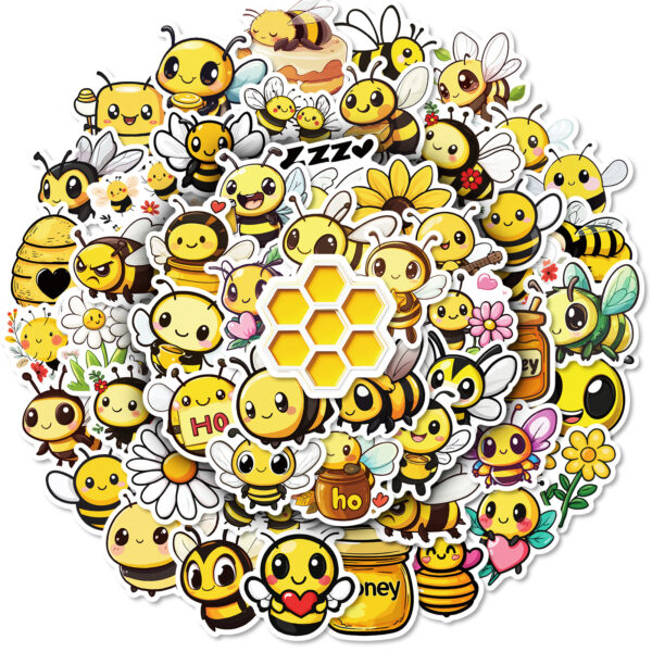 Wholesale 50 yellow cute cartoon bee stickers