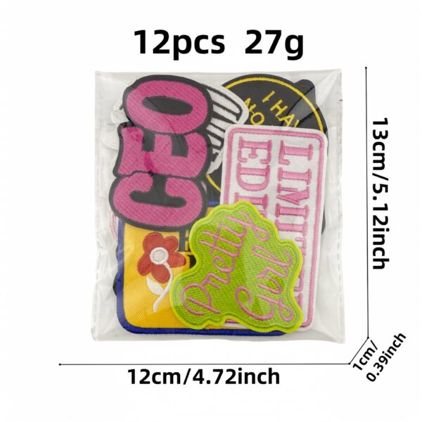 Wholesale Cartoon English word embroidery DIY patches