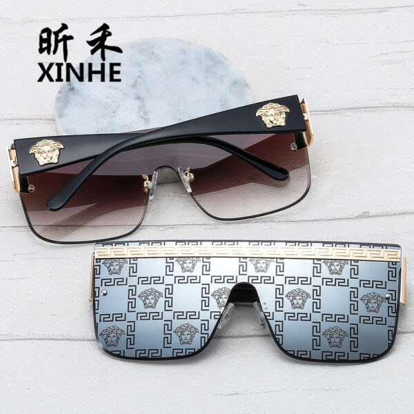 Wholesale Personalized One-Piece Eyebrow-Cut Sunglasses Men's and Women's Modern Sunglasses