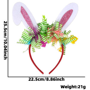 Powder rabbit ear color strip / Color band headband (without light)