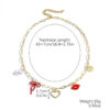 Wholesale Red Rose Bracelet and Necklace Valentine's Day Jewelry Set