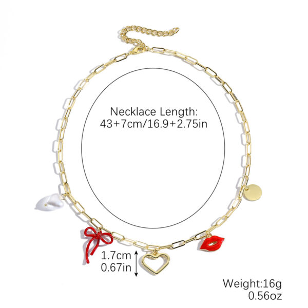 Wholesale Red Rose Bracelet and Necklace Valentine's Day Jewelry Set