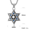 Wholesale Titanium Steel Hexagram Men's Necklace