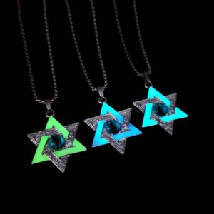 Wholesale Luminous six-pointed star necklace