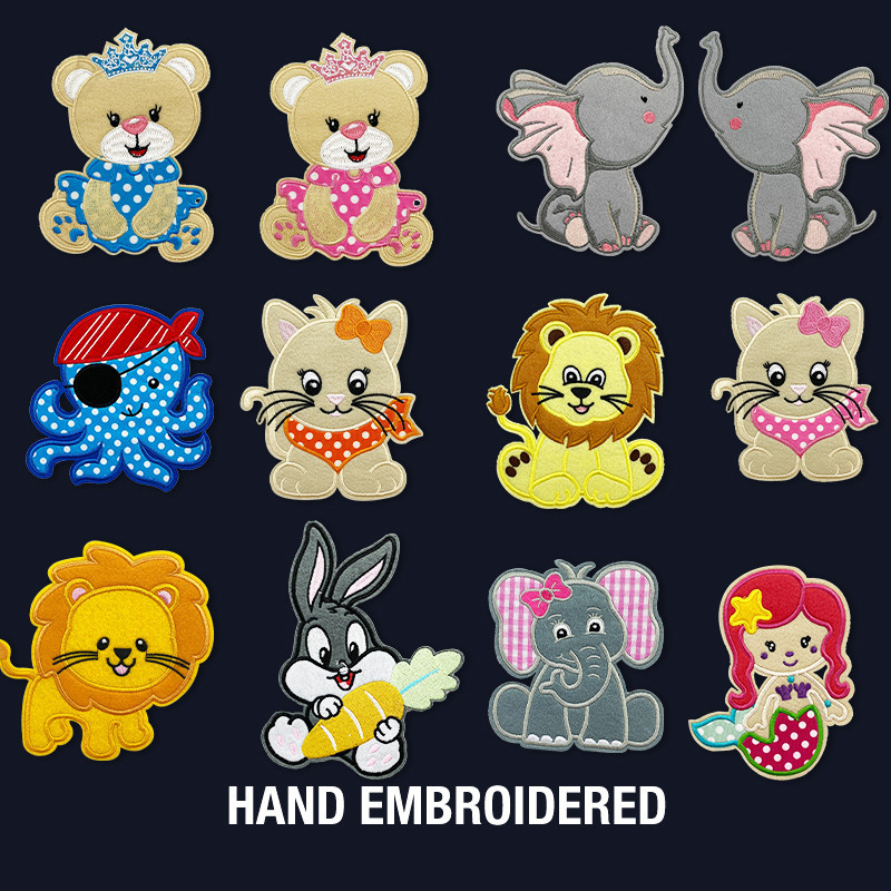 Wholesale Cartoon embroidery clothing decoration large patch cloth stickers