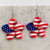 Wholesale Independence Day Colorful Flower Sports Festival Earrings