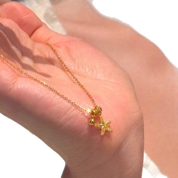 Wholesale Summer Bling Little Starfish Pendant Necklace Niche Accessories