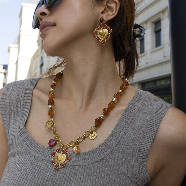 Wholesale Colorful flower love Alex string necklace