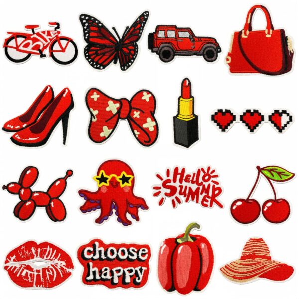 O1CN01a7xIr21dFOvQ8IlFV_2218002733706-0-cib Wholesale Ironing Cartoon Red Series Cloth DIY Patches