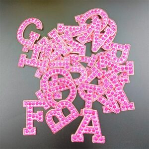 Pink drill single letter 5cm high (take a message)