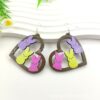Wholesale Easter egg dwarf rabbit water droplet hollow wooden earrings