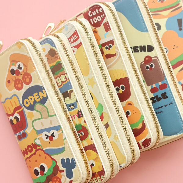 O1CN01aBrCO11jMcil0Hxef_984254534-0-cib Wholesale Cute Cartoon Hamburger Pattern Coin Purse Printed Large Capacity