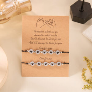 Black love bracelet set br24y0739-4