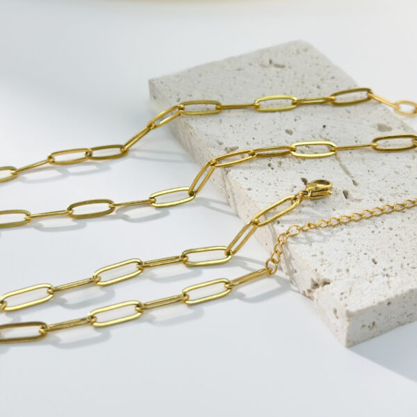 O1CN01aFIw782DNwLMqxiU6_2216336188598-0-cib Wholesale Titanium Steel Chain Necklace DIY Matching Pendant 18K Gold