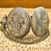 Wholesale Vintage antique bronze carved falcon pocket watch