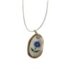 Wholesale Vintage rabbit flower print pendant necklace
