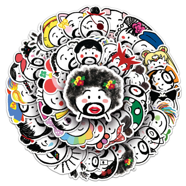 Wholesale 50 funny expression bag stickers funny fun creative colorful stickers OLY Exclusive