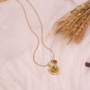 Wholesale Rose Heart-Shaped Pendant Necklace Retro Accessible Luxury Necklace