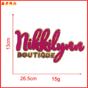 Heated melt glue * rose red * nikkily * one-piece letters * height 13cm