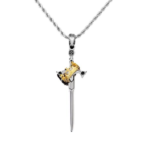 O1CN01aLYYyA1g3RG8T4Xxd_2217541994086-0-cib Wholesale Retro Stylish Gothic Sword Pendant Stainless Steel Necklace