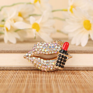 Diamond lipstick lips [white]