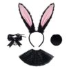 Wholesale Easter black pink cute bunny ear headband