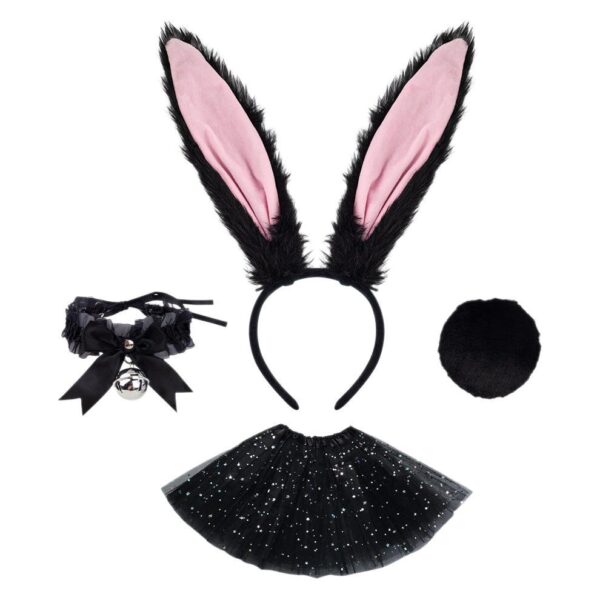 Wholesale Easter black pink cute bunny ear headband