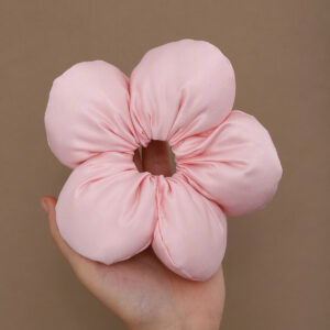 Pink flower hair tie [large]