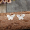 Wholesale Vintage Alloy Silver Butterfly Earrings