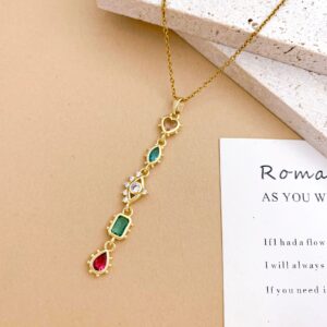 Xl5189 eye water drop necklace gold