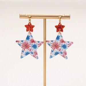 Red head printed five-pointed star