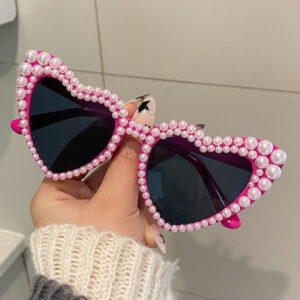 Rose red frame gray film