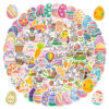 Wholesale 100pcs Easter Egg Series Waterproof Vinyl Stickers