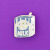 Wholesale Bear Milk Box Cartoon Metal Enamel Brooch