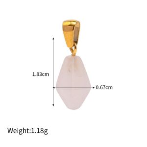 Multi-horned rose quartz (single pendant)