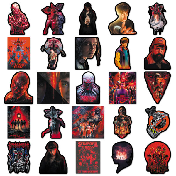Wholesale 50pcs black and red horror character cartoons