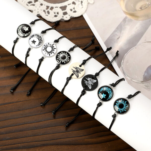 O1CN01aXfjCn1bDRu3SQoVg_952103431-0-cib Wholesale Sun Moon Lover Time Gem Luminous Bracelet Hand-woven Cole Bracelet