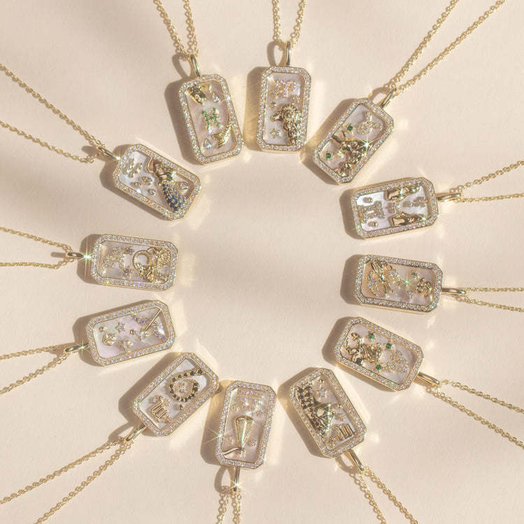 Wholesale Twee Contions Diamond Pendant Colored Zircon Necklace