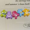Wholesale 10pcs embossed cartoon rainbow bear acrylic beads