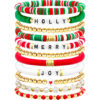 O1CN01aaJfIy1tWNR09A0Ye_2214141365909-0-cib Wholesale Red and Green Christmas Theme Clay Beam Bracelet