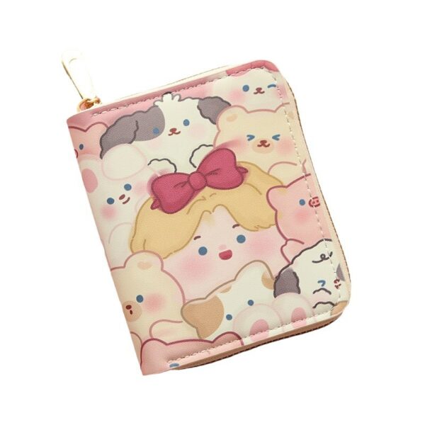 Wholesale Cat and Bear Coin Purse Short Zipper Wallet