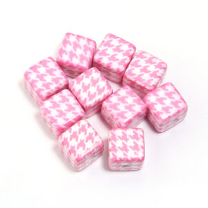 Houndstooth pink / Size 14mm, aperture 3.9mm