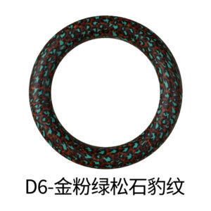 D6-gold powder turquoise leopard print (65mm ring)